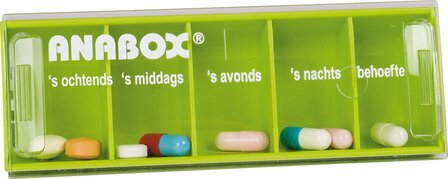 Anabox pillendoos voor &eacute;&eacute;n dag.